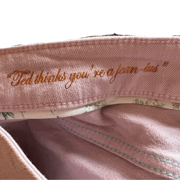 Ted Baker Massiee crop Embroidered Jeans, Baby Pink - Picture 6 of 12